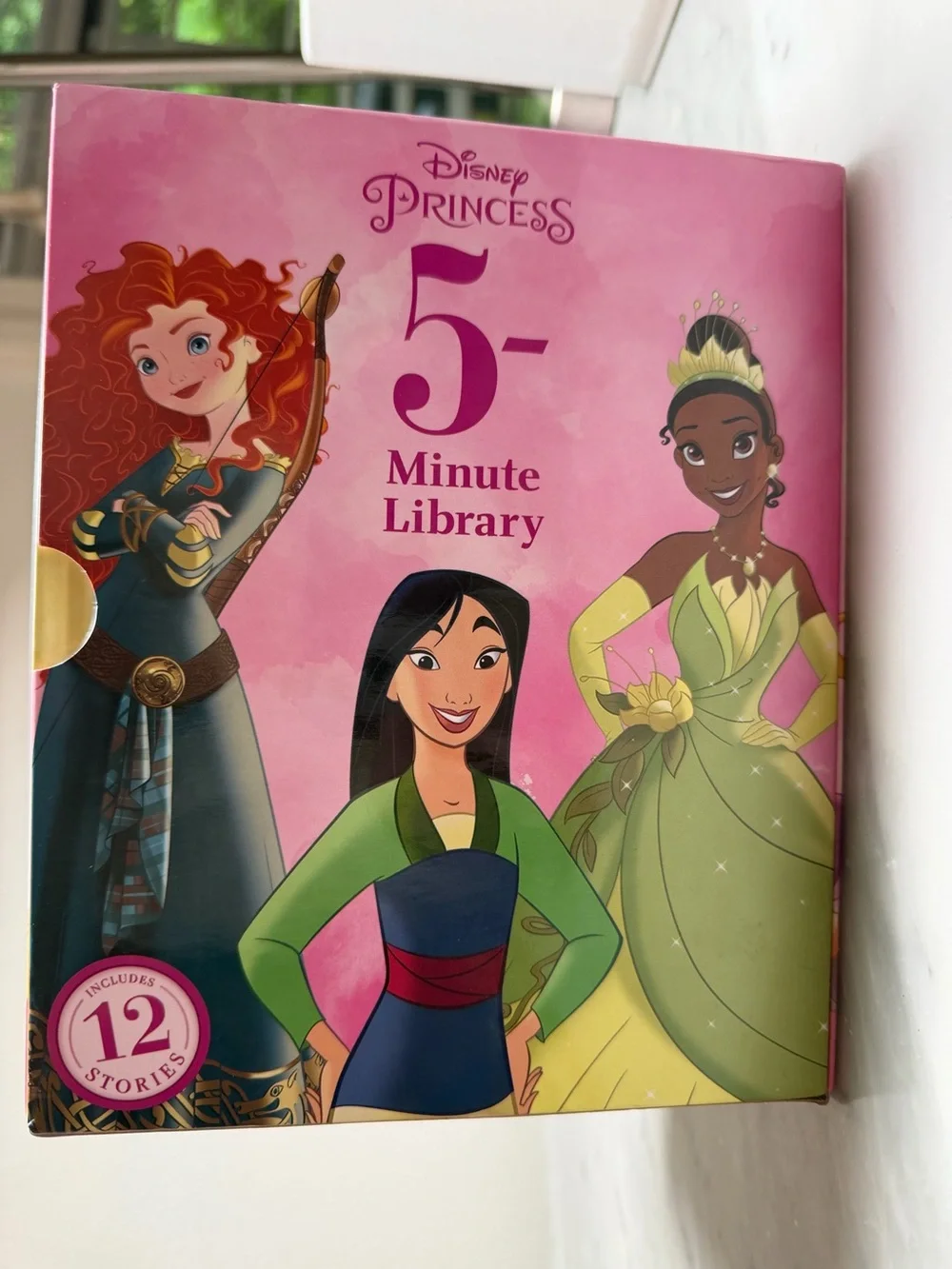 Disney 5 Minute Princess Stories Box Set - 12 Books Pink Hardcover Treasury